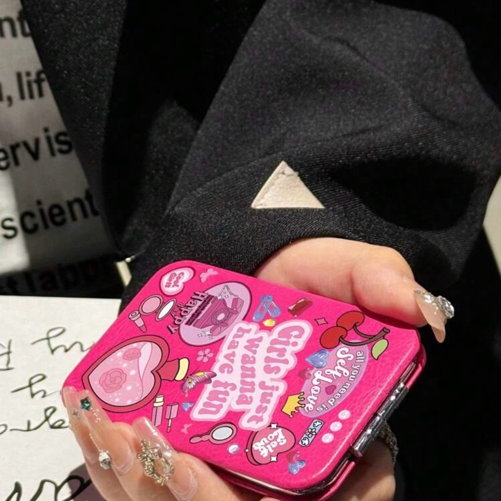 Pink Fun-Themed Compact mirror - Picture 3 of 4